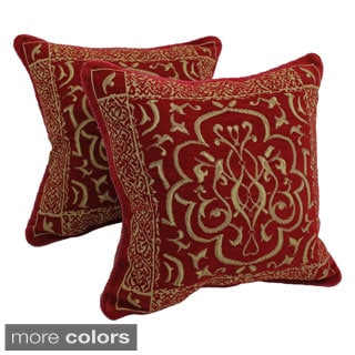### Blazing Needles Chenille Corded Byzantium Throw Pillows (Set of 2)