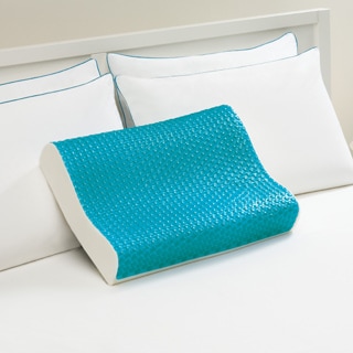 Comfort Memories Blue Bubble Memory Foam and Gel Contour Pillow