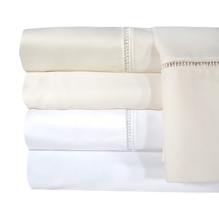 Veratex Egyptian Cotton Linford Hemstitch 1200 Thread Count Sheet Separates or Pillowcase Pair Separates-Image