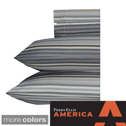 Perry Ellis Jamie Stripe Queen/ King Microfiber Sheet Set