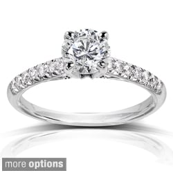 14k Gold 1 1/6ct TDW Princess or Round Solitaire Diamond Engagement Ring (H-I, I1-I2)