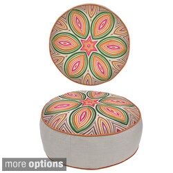 Villa Round Decorative Pouf Throw Pillow