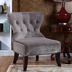Waterloo Grey Tufted Accent Chair