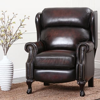 Buy Online Abbyson Living Vienna Hand Rubbed Top Grain Leather Pushback Recliner