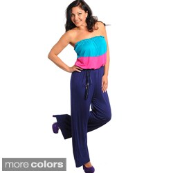 Stanzino Women's Plus Size Colorblock Strapless Jumpsuit