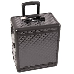 Sunrise Black Diamond Rolling Aluminum Makeup Case