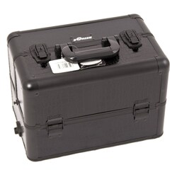 Sunrise Black Crocodile 8-Tier Extendable Tray Aluminum Makeup Case