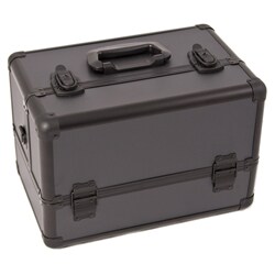 Justcase Black Dot 3-Tier Makeup Case