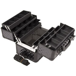 Sunrise Black Diamond Extendable Tray Makeup Case