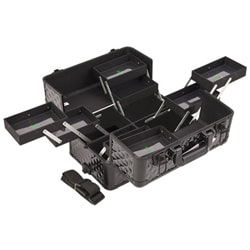 Sunrise Black Diamond 8-Tier Extendable Tray Makeup Case