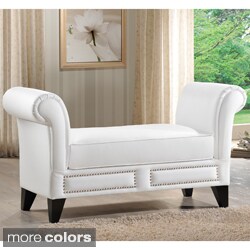 Baxton Studio Marsha Modern Scroll Arm Bench