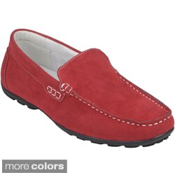 Boston Traveler Men's Suedette Square Toe Slip-on Loafers
