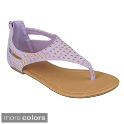 Journee Collection Women's 'Subrina-27' Studded T-strap Sandals