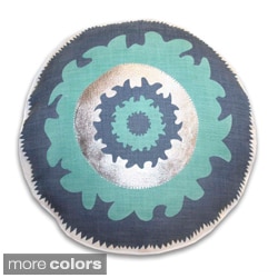18-inch Round Suzani Decorative Throw Pillow