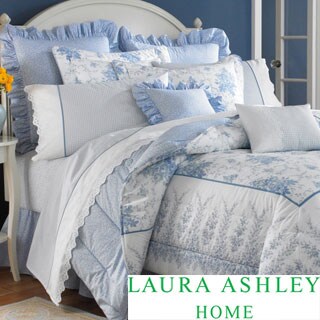 Laura Ashley Sophia Cotton 4-piece Comforter Set and Euro Sham Separates