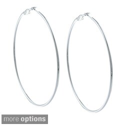 Sunstone Sterling Silver Large Tailored Tube Hoop Earrings