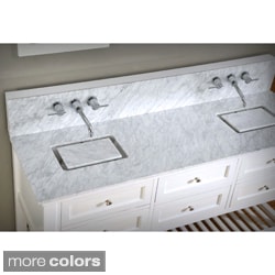 70-inch Pearl White Mission Spa Premium Double Sink Vanity