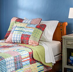 Plaid Patchwork Full/Queen 3-piece Quilt Set