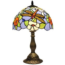 Amora Lighting Tiffany Style Dragonfly Table Lamp