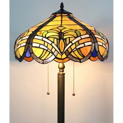 Amora Lighting Tiffany Style 2-light Baroque Floor Lamp