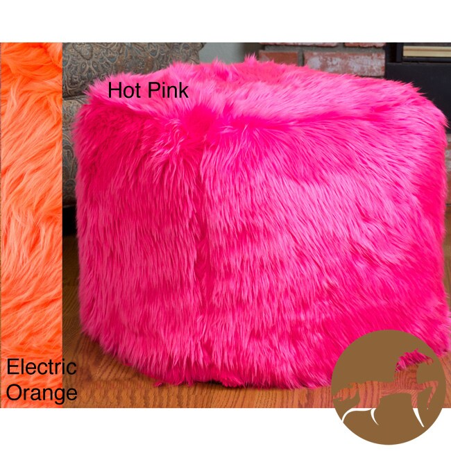 Christopher Knight Home 'Skyler' Faux Fur Cube Ottoman Bean Bag