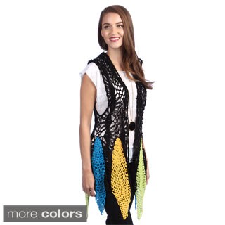 Lily by Firmiana Women's Sleeveless Mesh Long Vest