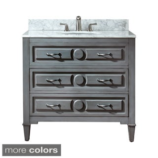 Buy Online Avanity Kelly 36-inch Single Vanity in Grey/ Blue Finish with Sink and Top