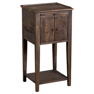 Organic Modern Smoky Teak Side Table