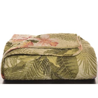 Tommy Bahama Tropical Orchid Quilted Throw
