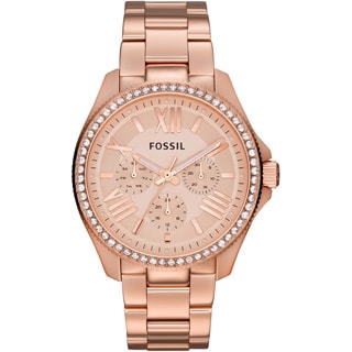 Fossil Women's AM4483 'Cecile' Rosetone Stainless Steel Chronograph Watch