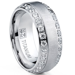 Titanium engagement wedding ring