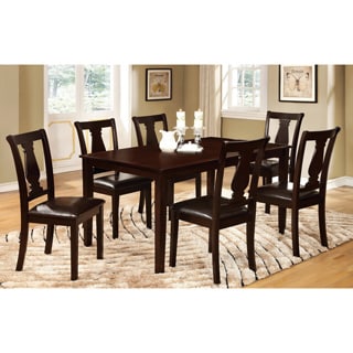 Sale Price Furniture of America Briddle Geo Espresso 7-piece Rectangular Table Dining Set
