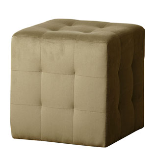 ABBYSON LIVING Green Davis Tufted Velvet Ottoman