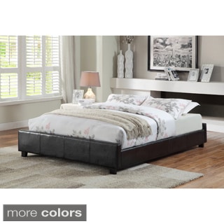 Price Aquify Furniture of America Miuralli Leatherette Low-profile Queen Bed Frame