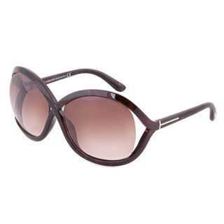 Tom Ford Women's FT0297 Sandra 52F Dark Havana Brown Sunglasses