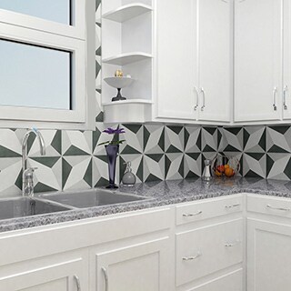 SomerTile 7.75x7.75-inch Thirties Diamond Ceramic Floor and Wall Tile (Case of 25)