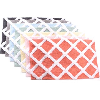 Huge Selection Laura Ashley Diamond Trellis Cotton Bath Rug