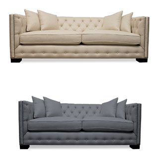 Online Specials  Marsell Premium Linen Tufted Sofa