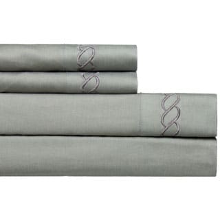 Cable Embroidered 800 Thread Count Easy-care 4-piece Sheet Set-Image