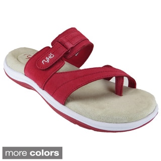 Ryka Cross Strap Leather Sandal - FREE Shipping & Exchanges | Shoebuy.com