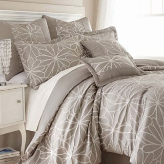 Low Price Kate Brown Floral 8-piece Comforter Set