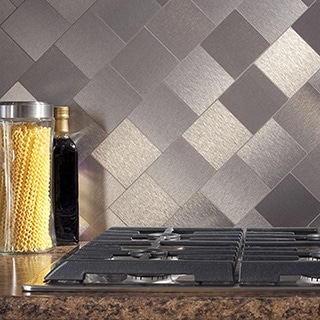 Aspect Stainless Peel and Stick Tiles (6.2 square feet)