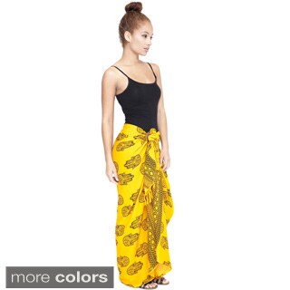 Om Ganesh Women's Rayon Sarong (Indonesia)-Image