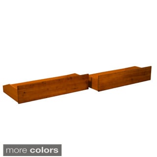 All Wood Storage Drawer Pair Fits Underneath Full and Queen-size Futon Frames and Twin, Full, Queen, and King-size Platform Beds-Image