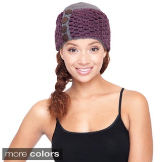 Cute Hand-knit Hat with Buttons (Nepal)-Image