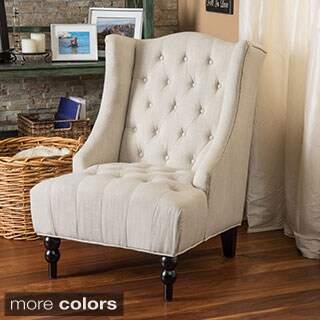 (>_<)  Christopher Knight Home Toddman Fabric High Back Club Chair