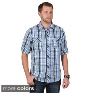 Boston Traveler Men's Long Sleeve Plaid Button-up Shirts