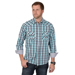 Boston Traveler Men's Long Sleeve Plaid Button-up Shirts