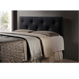 Save Price Baxton Studio Kirchem Black Modern Upholstered Headboard