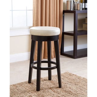 ABBYSON LIVING Camila Ivory Bonded Leather Counter Stool